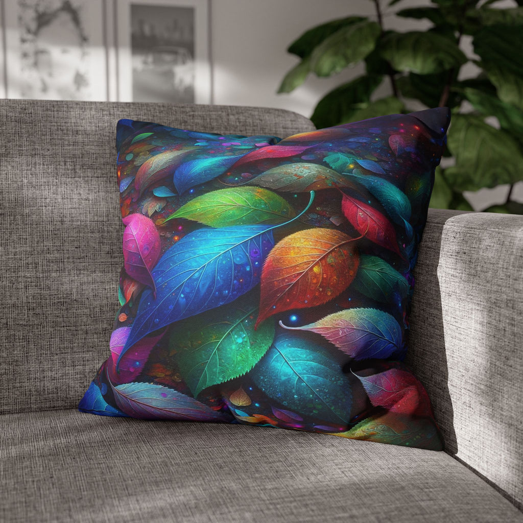 Magical, fantasy Leaves  - Polyester Square Pillowcase