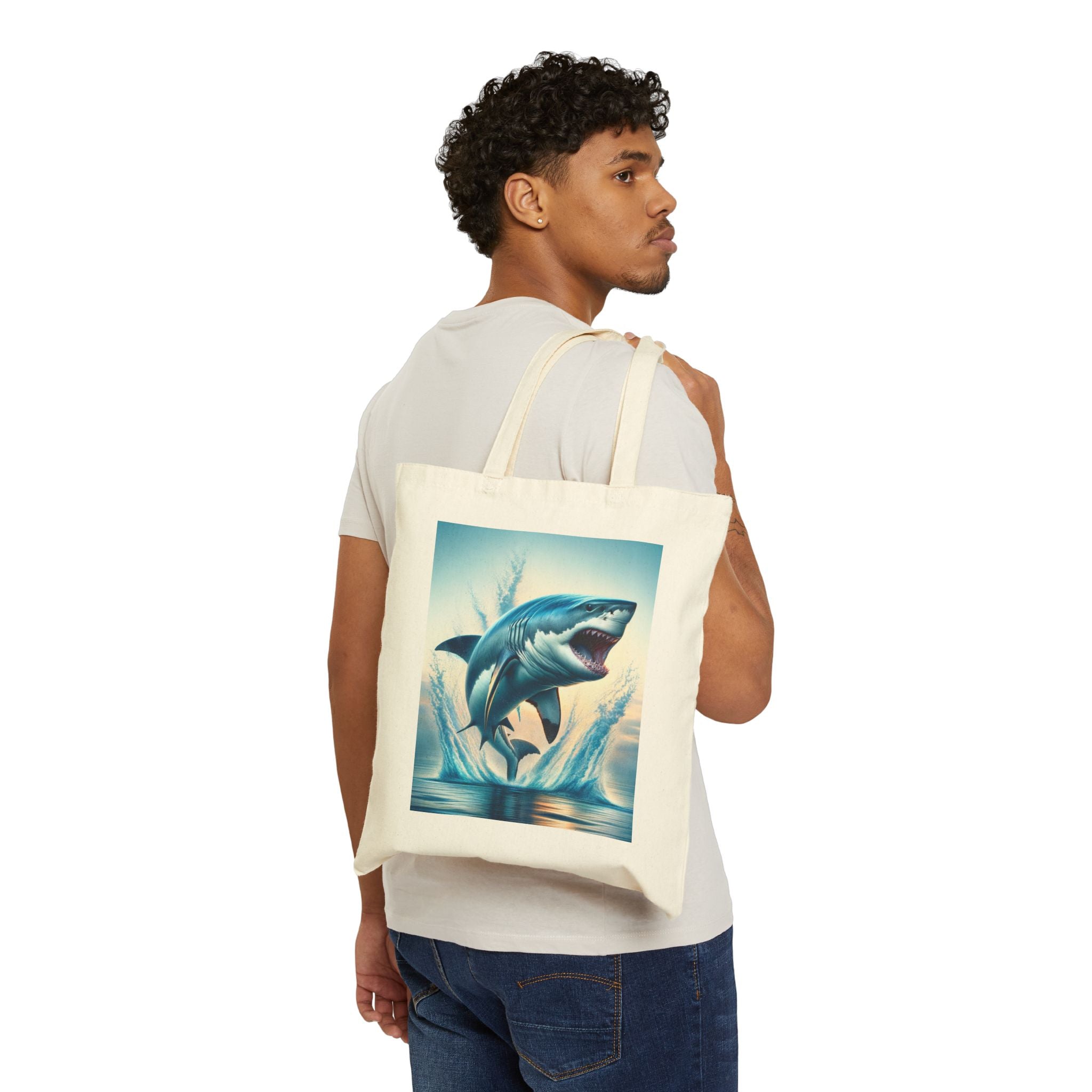 Ocean-Inspired - Cotton Canvas Tote Bag