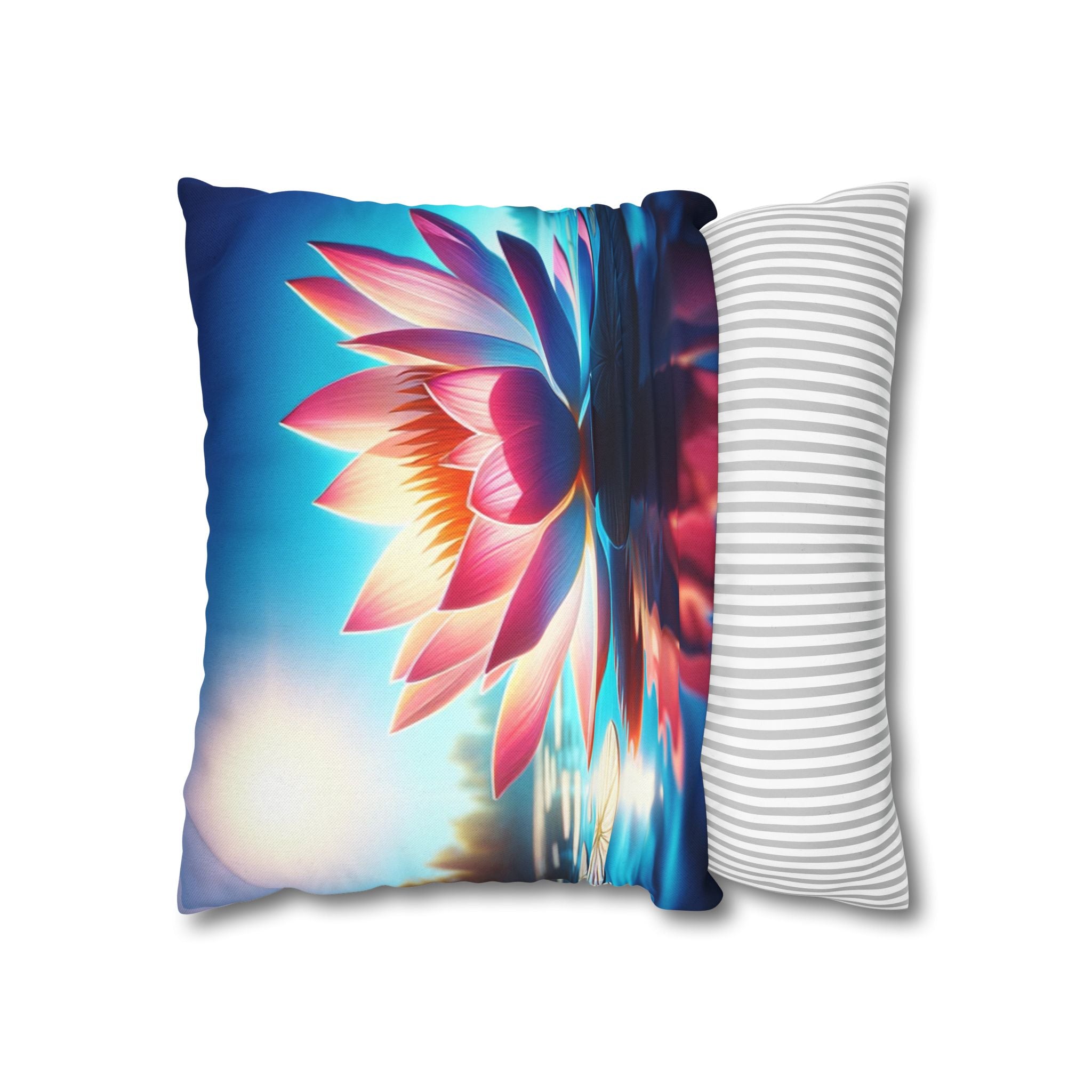 Big lotus flower - Polyester Square Pillowcase