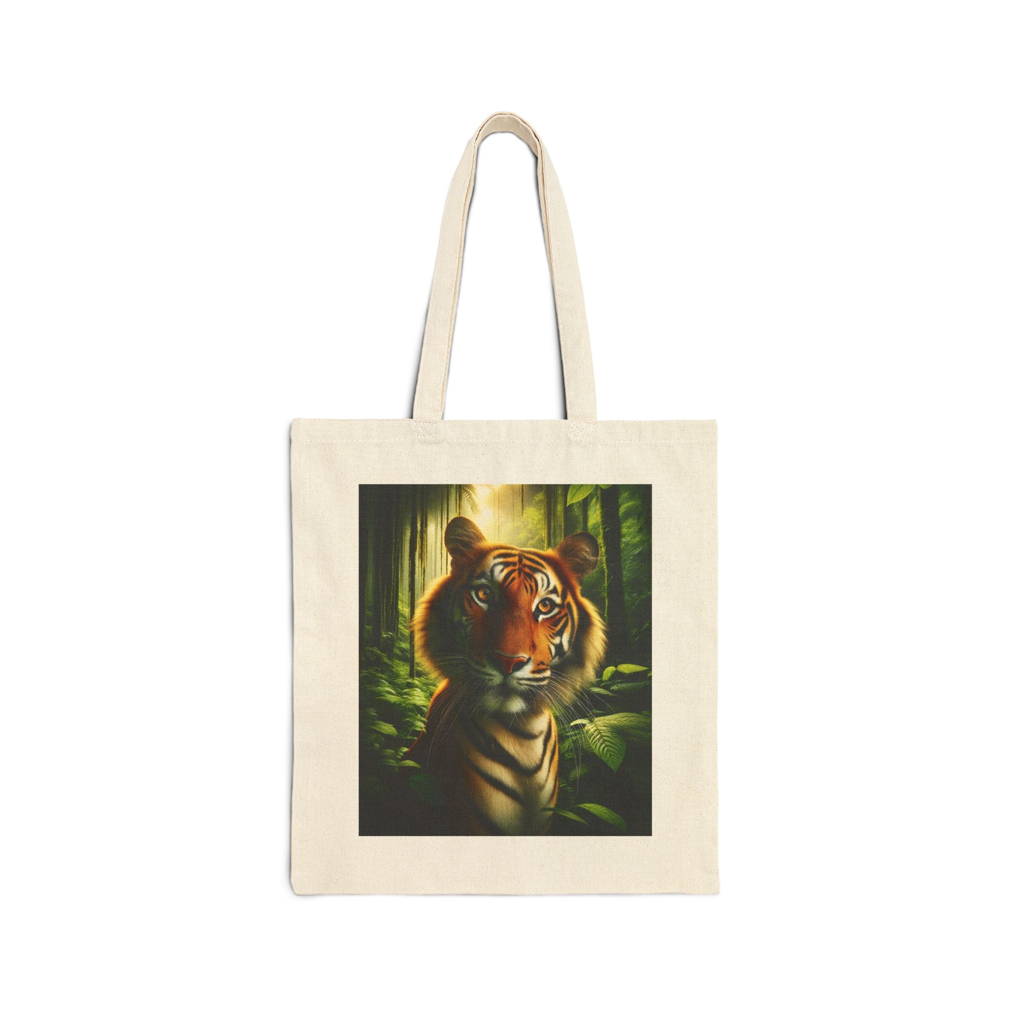 Wildlife Tiger - Cotton Canvas Tote Bag
