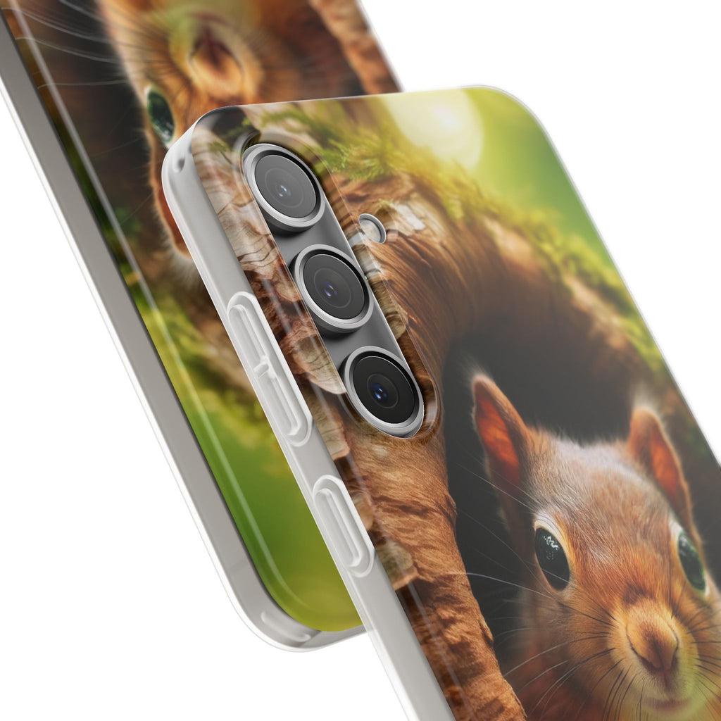 Squirrel in a treehole - Flexi Case (Samsung only)