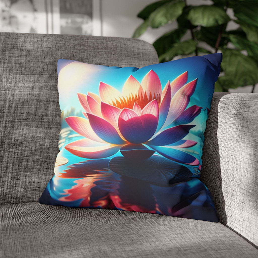 A big lotus flower - Suede Square Pillowcase