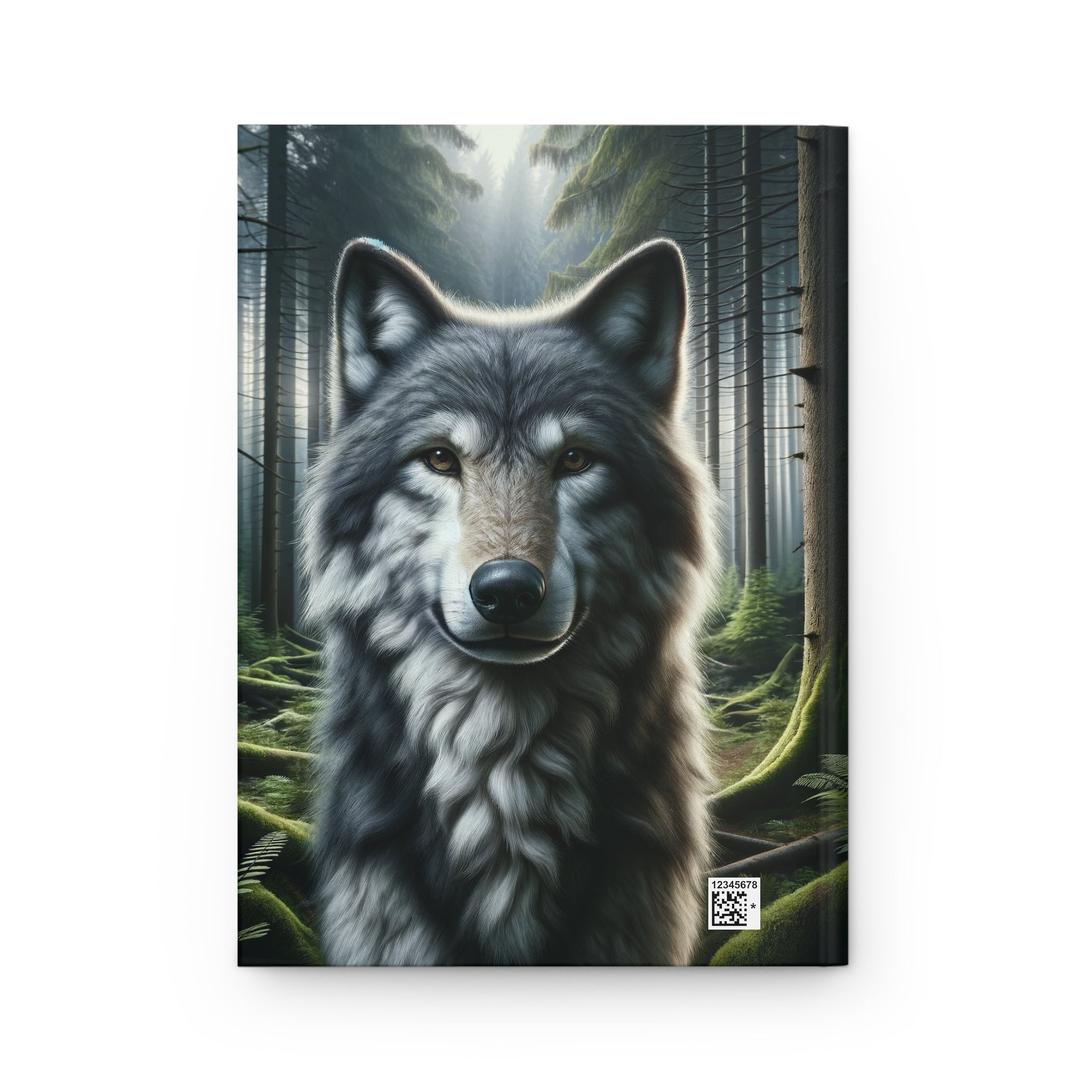 A curious wolf - Hardcover Notebook