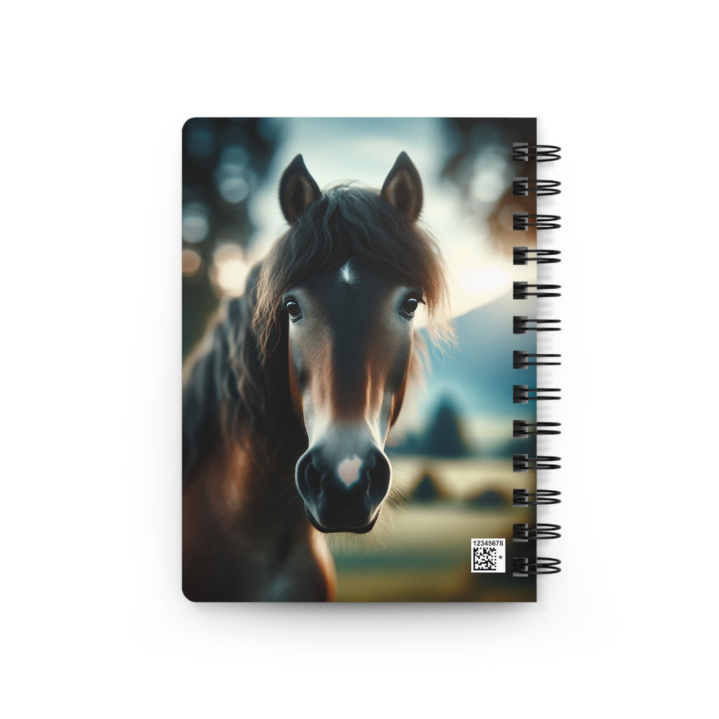 A curious, brown horse - Spiral Notebook