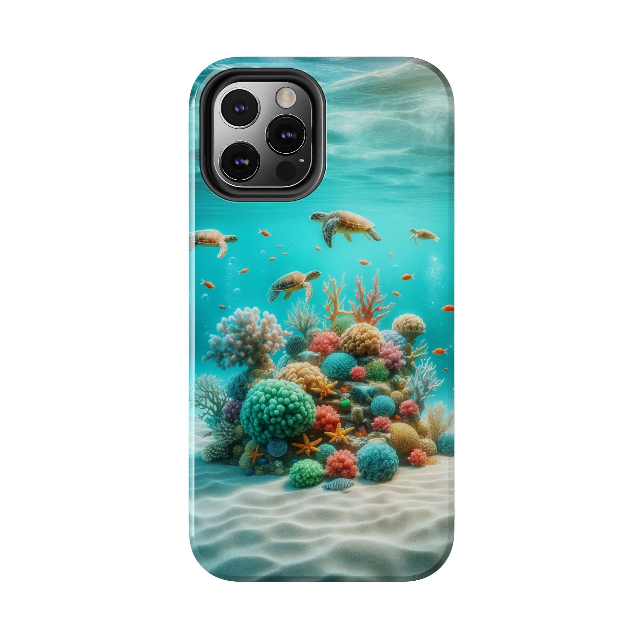 Phone Cases - Turtles on Coral Reef Design