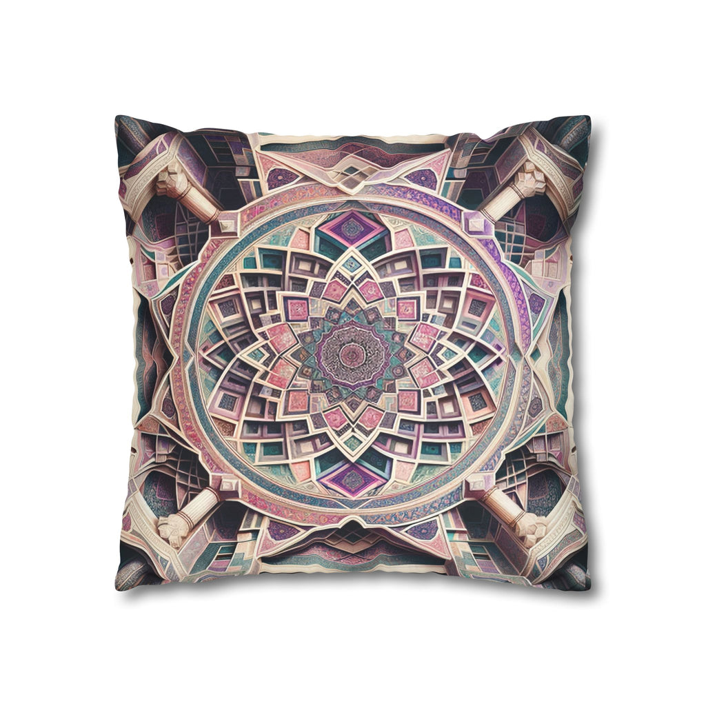 Persian Art (purple-grey) - Suede Square Pillowcase