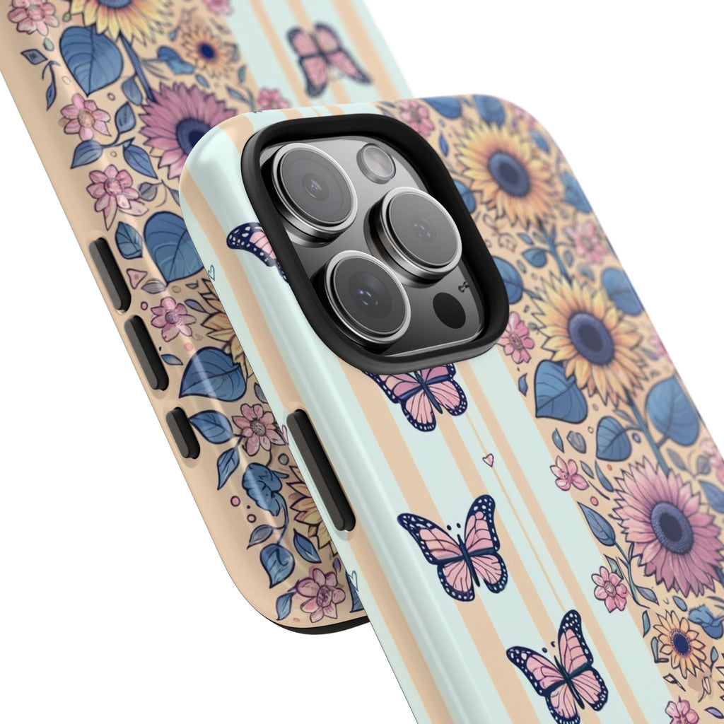Butterflies and Sunflowers - Tough Phone Case