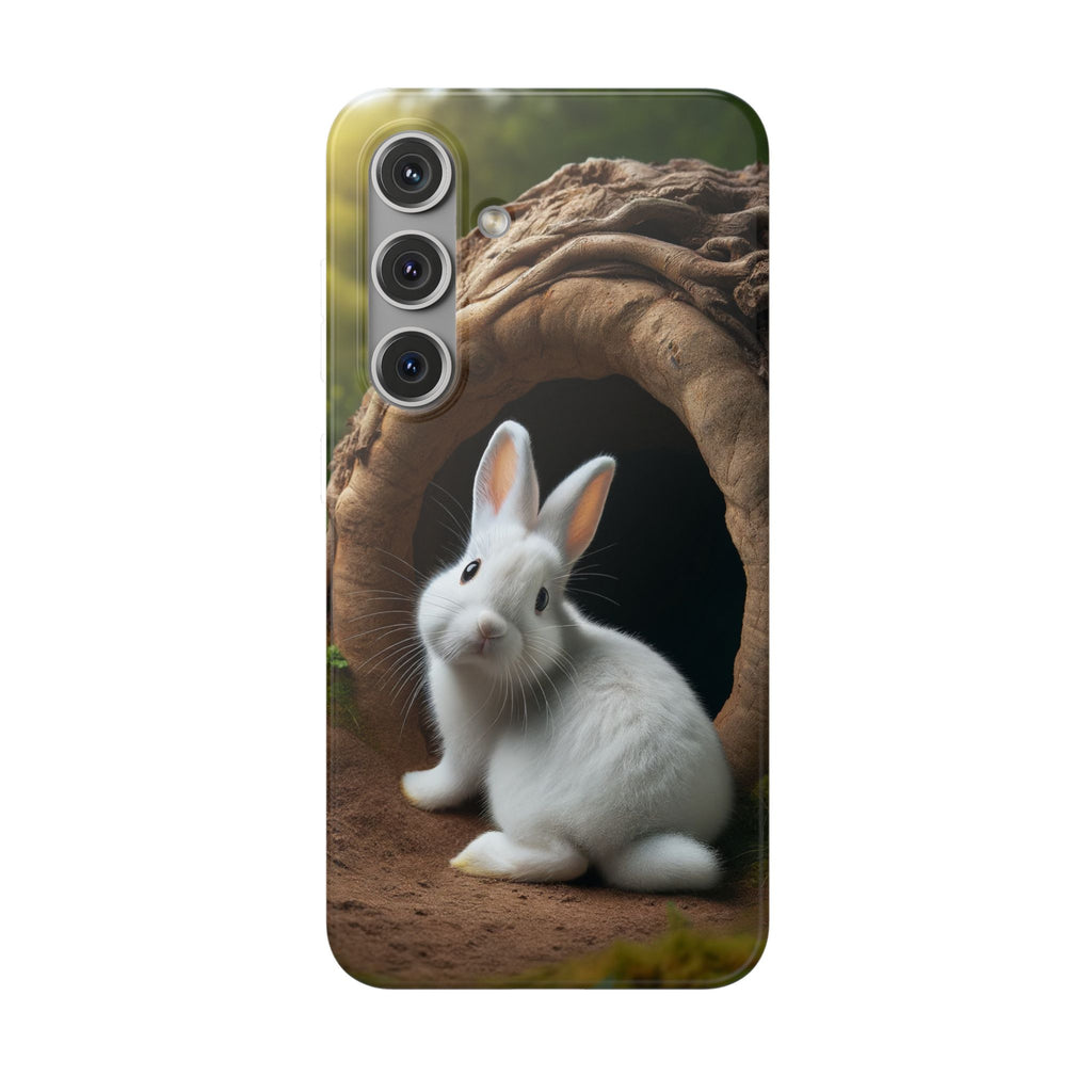 Curious, white rabbit - Flexi Case (Samsung only)