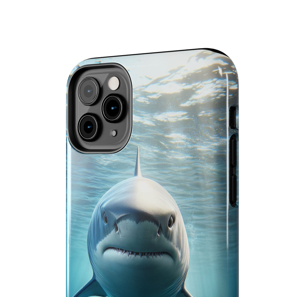 Curious shark - Tough Phone Case