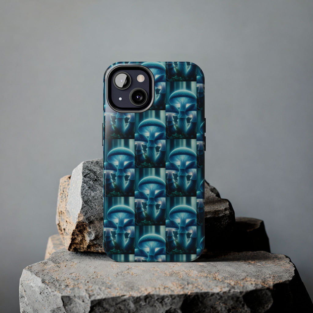 Blue Mushrooms - Tough Phone Case