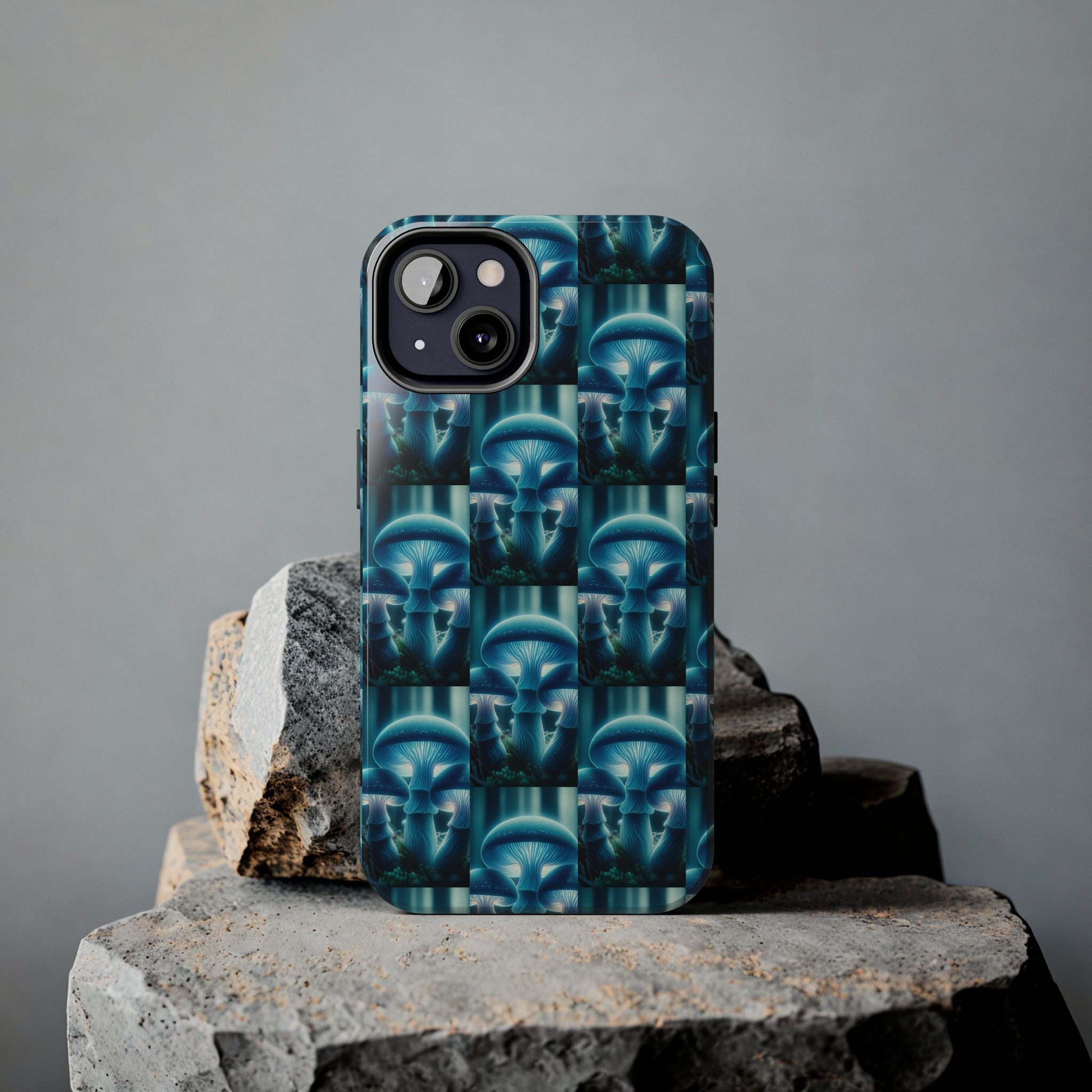 Blue Mushrooms - Tough Phone Case
