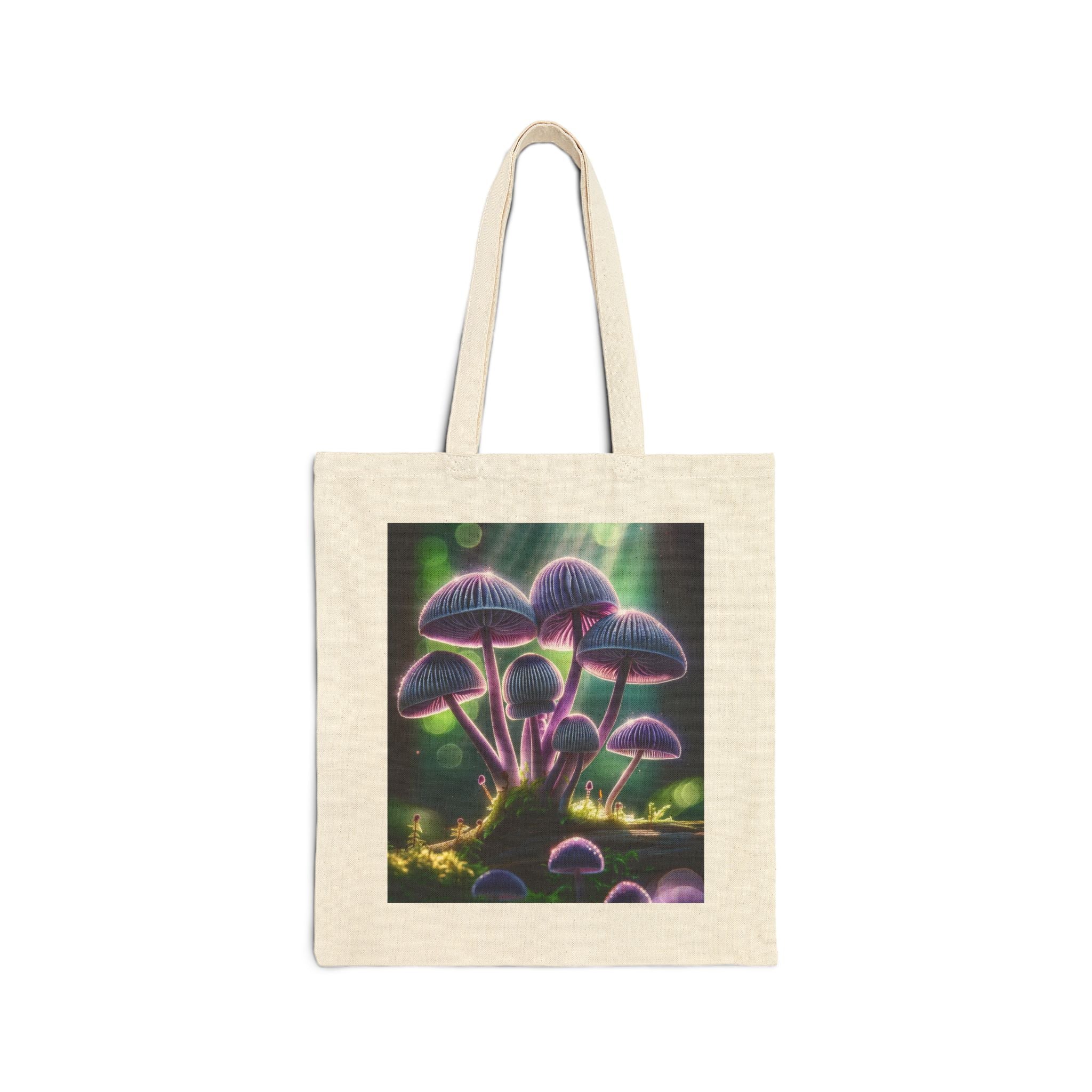 Lavender Mushrooms - Cotton Canvas Tote Bag
