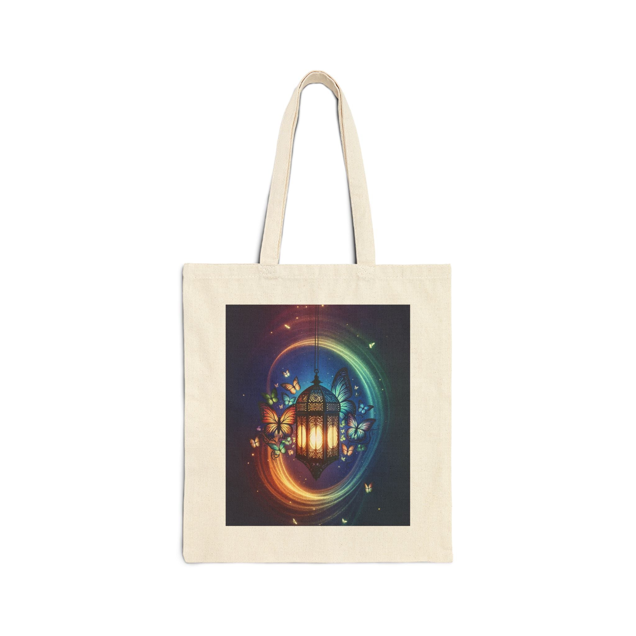 Colorful Garden Lantern - Cotton Canvas Tote Bag