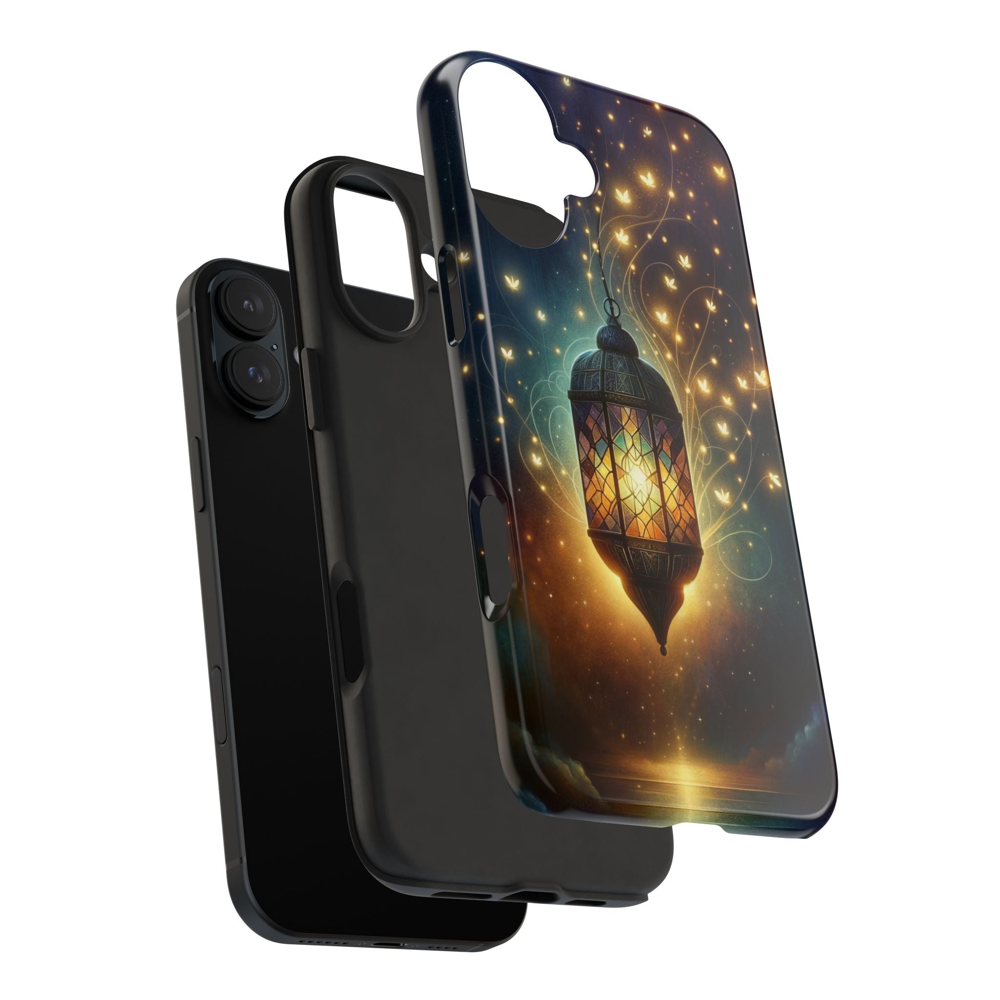 Fireflies around lamp - Tough Phone Case
