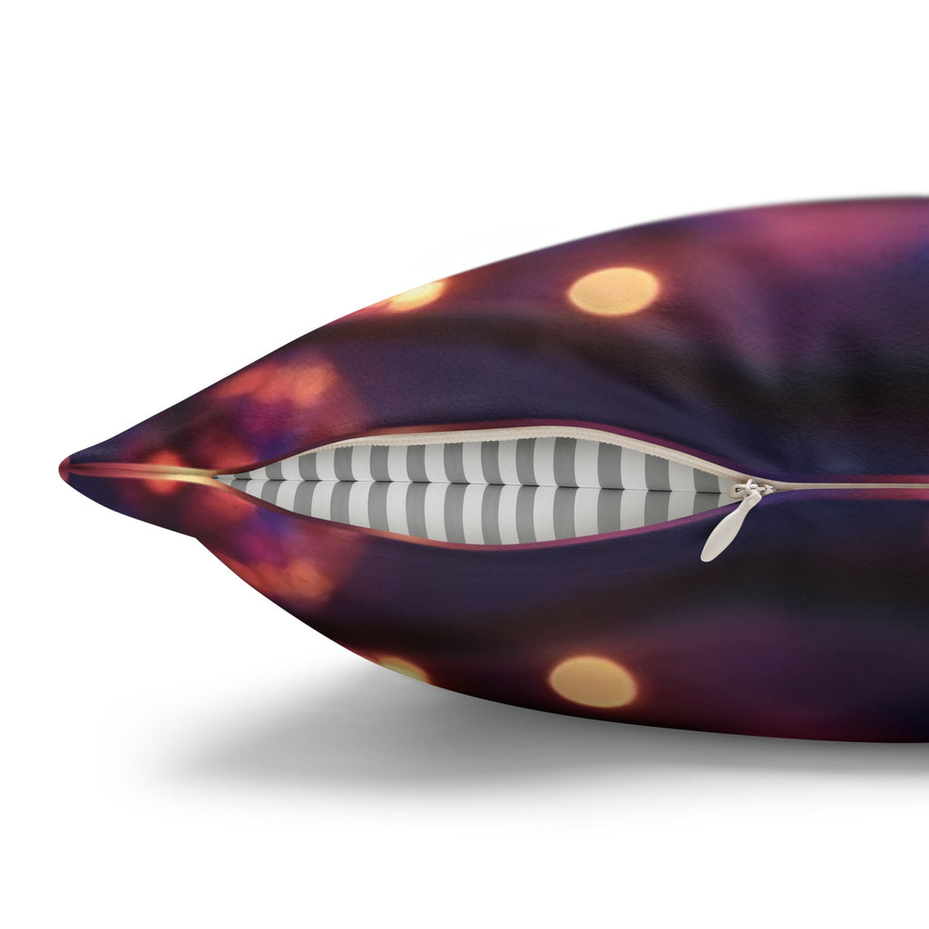 Purple crystal flowers - Suede Square Pillowcase