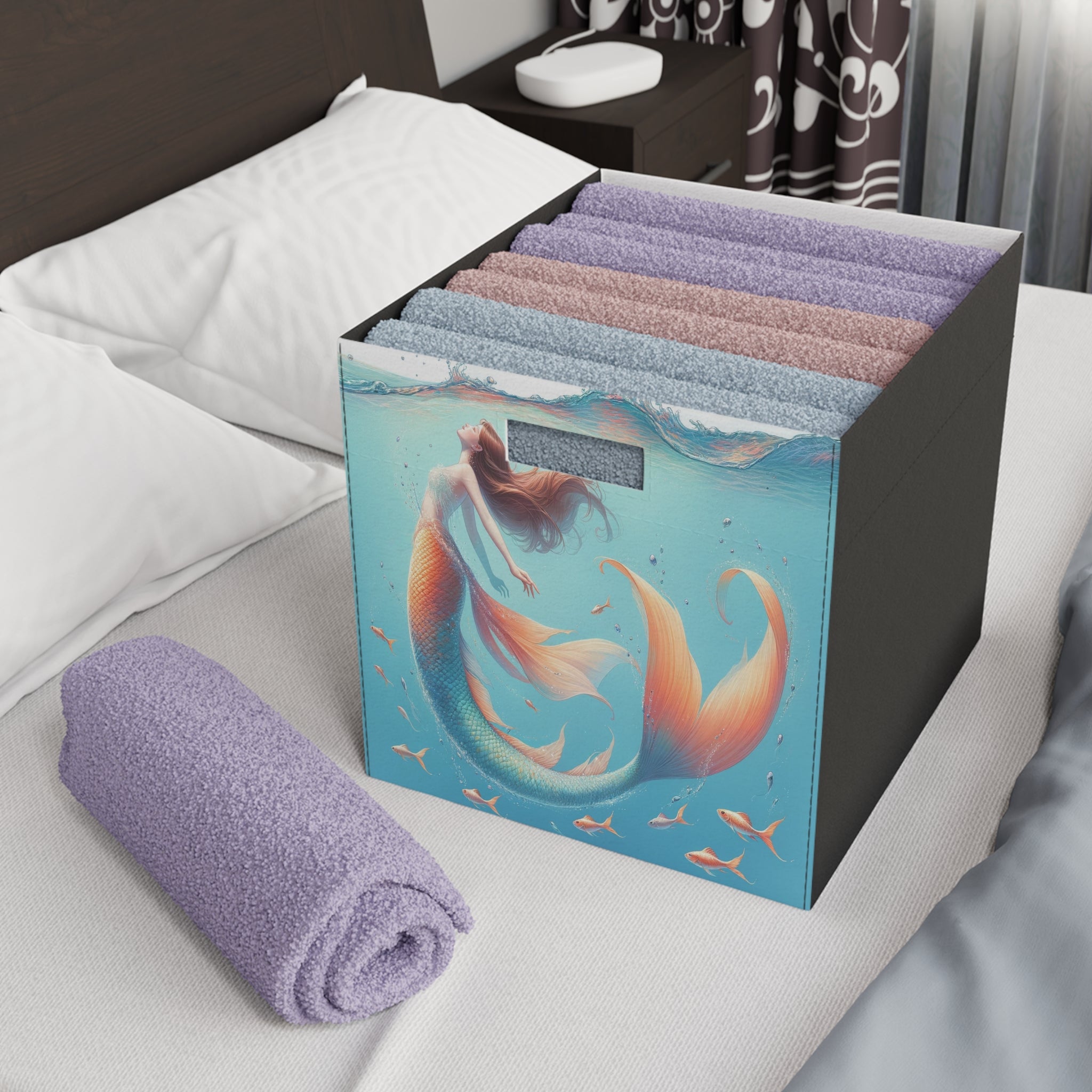 Mermaid with orange tail - Storage Box