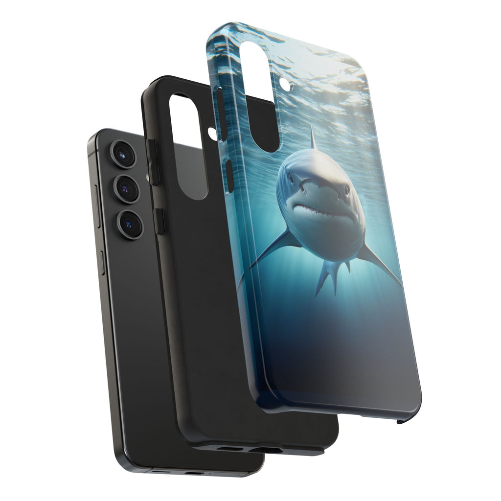 Curious shark - Tough Phone Case