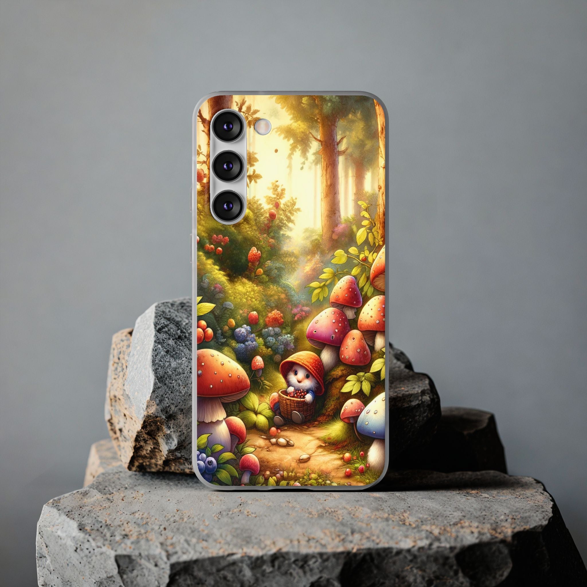 Gnome and mushrooms - Flexi Case (Samsung only)