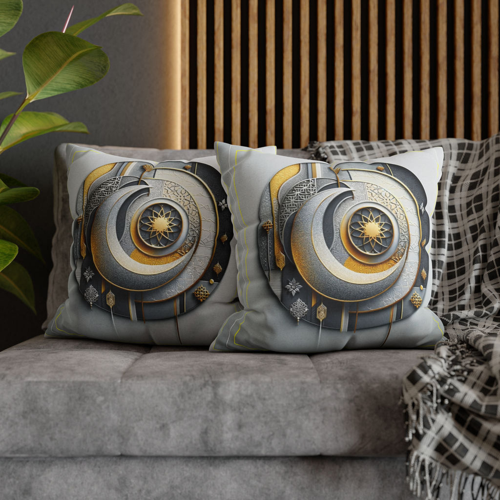Islamic Art, Light-grey  - Polyester Square Pillowcase