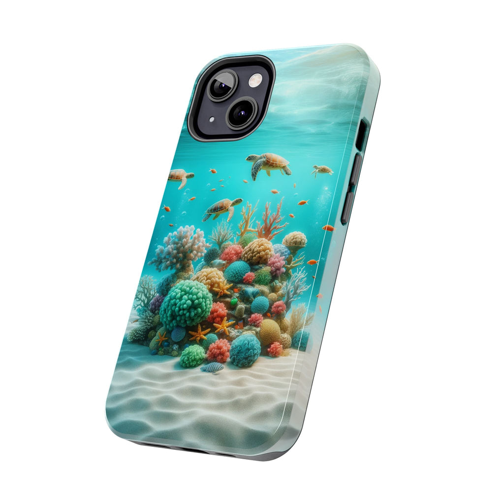 Phone Cases - Turtles on Coral Reef Design
