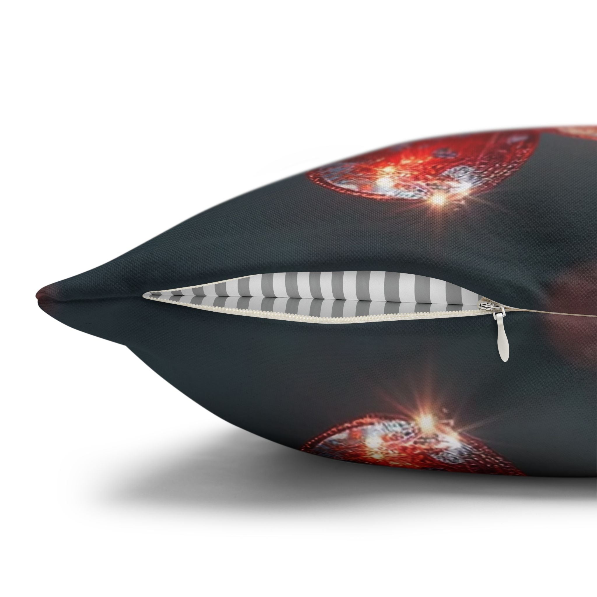 Diamond-red flowers - Polyester Square Pillowcase