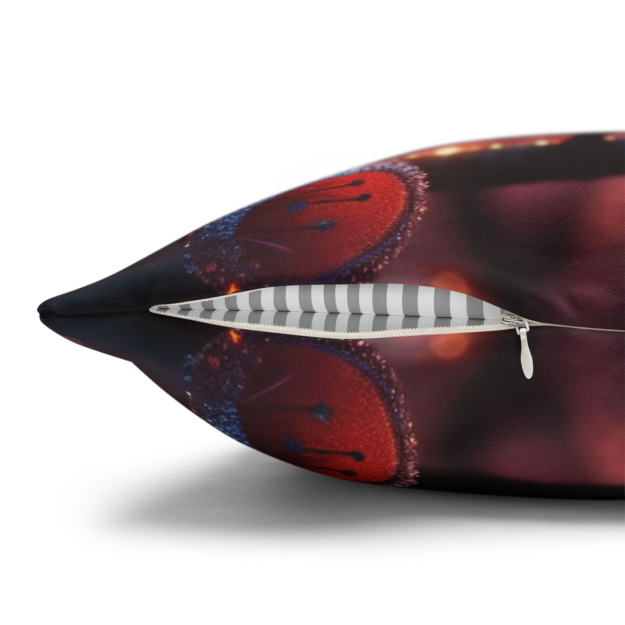 Pink flowers in sunset - Polyester Square Pillowcase