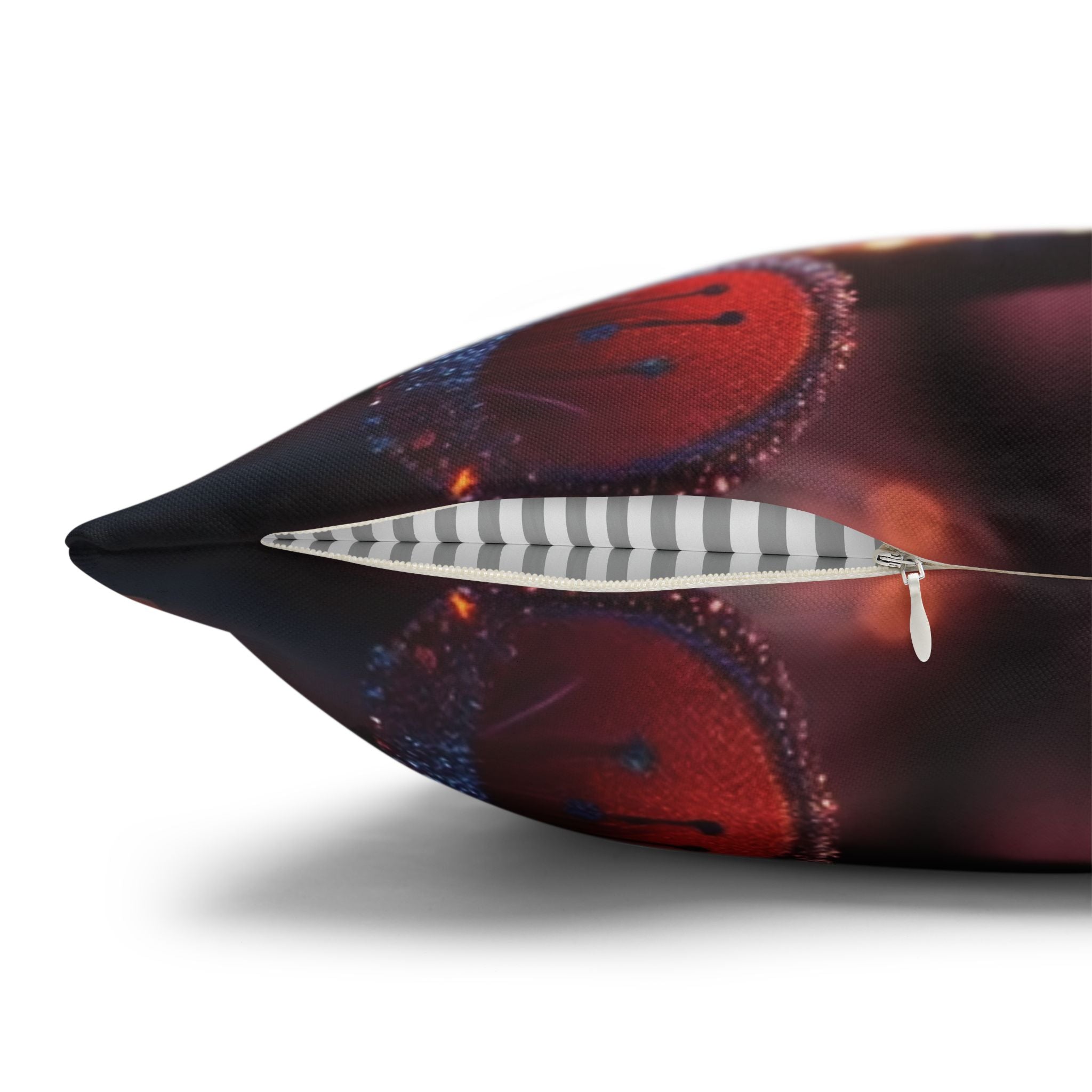 Pink flowers in sunset - Polyester Square Pillowcase