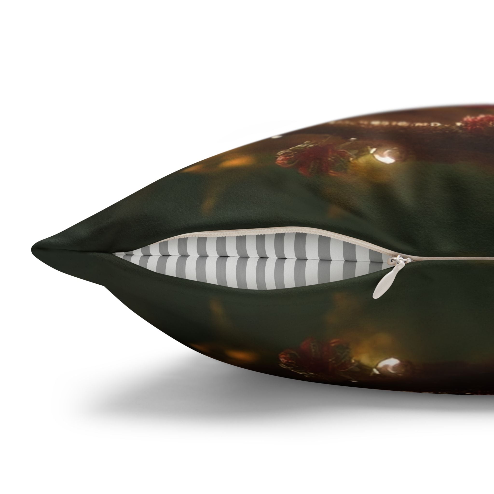 Bright red and white flowers - Suede Square Pillowcase