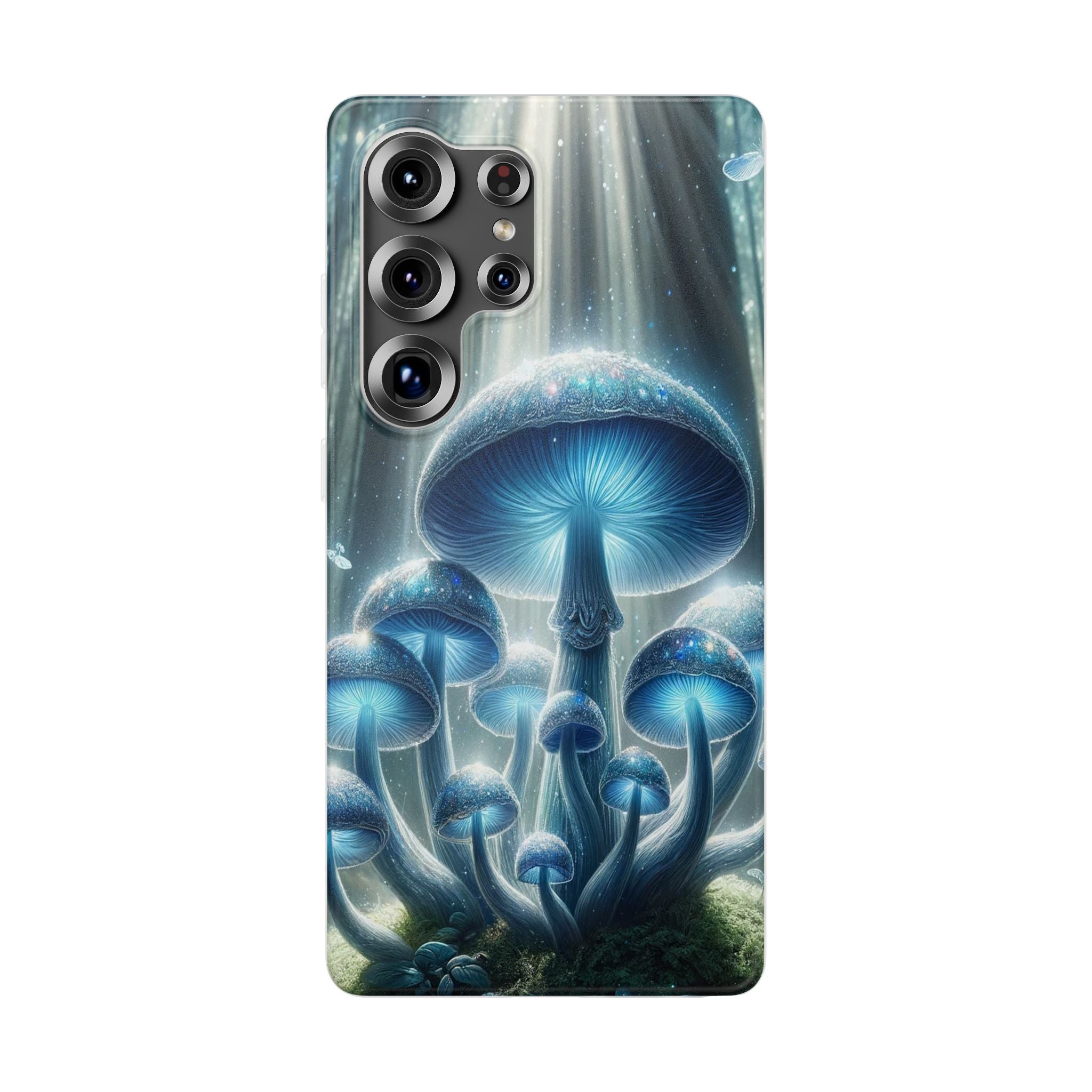 Lightblue mushrooms - Flexi Case (Samsung only)