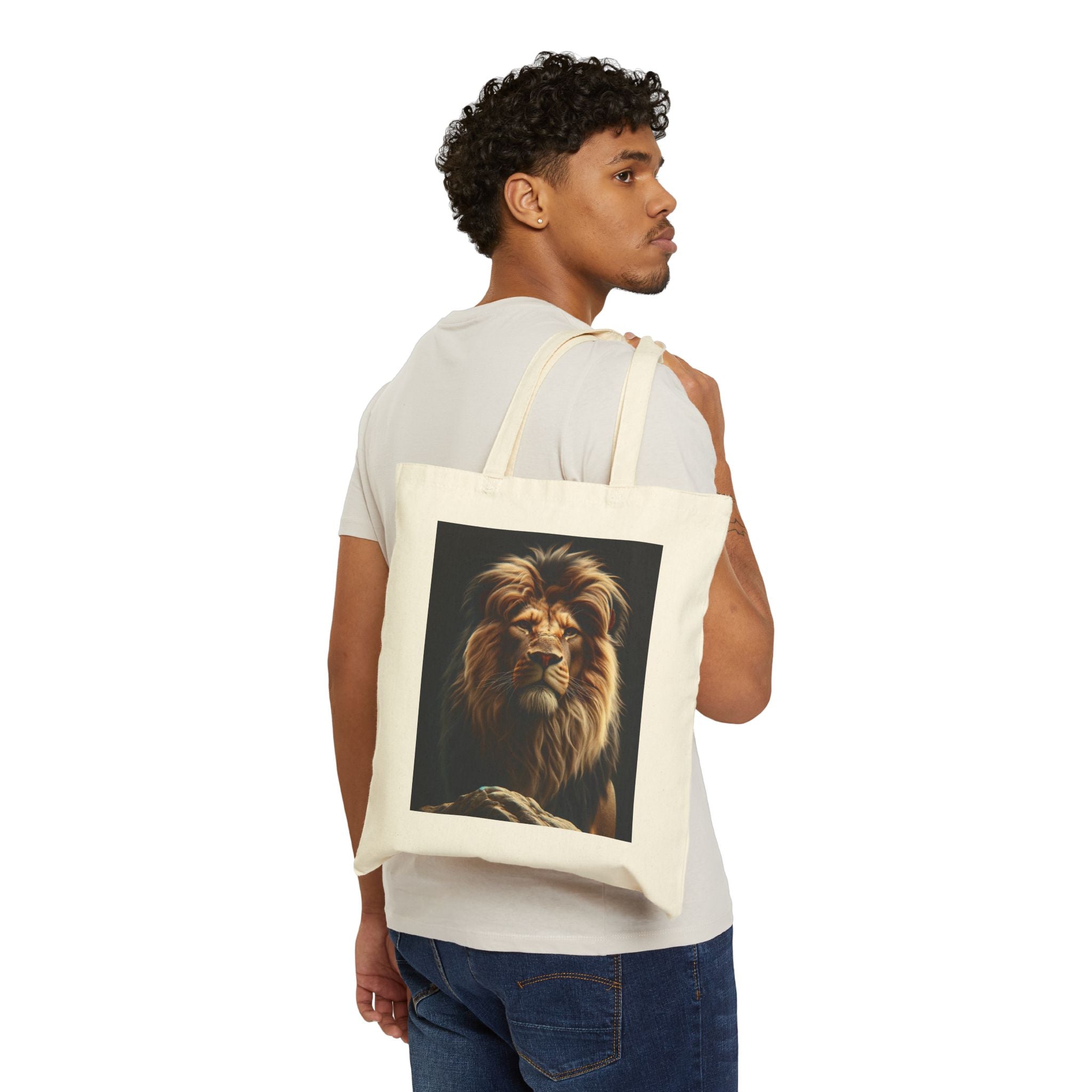 Majestic Lion - Cotton Canvas Tote Bag