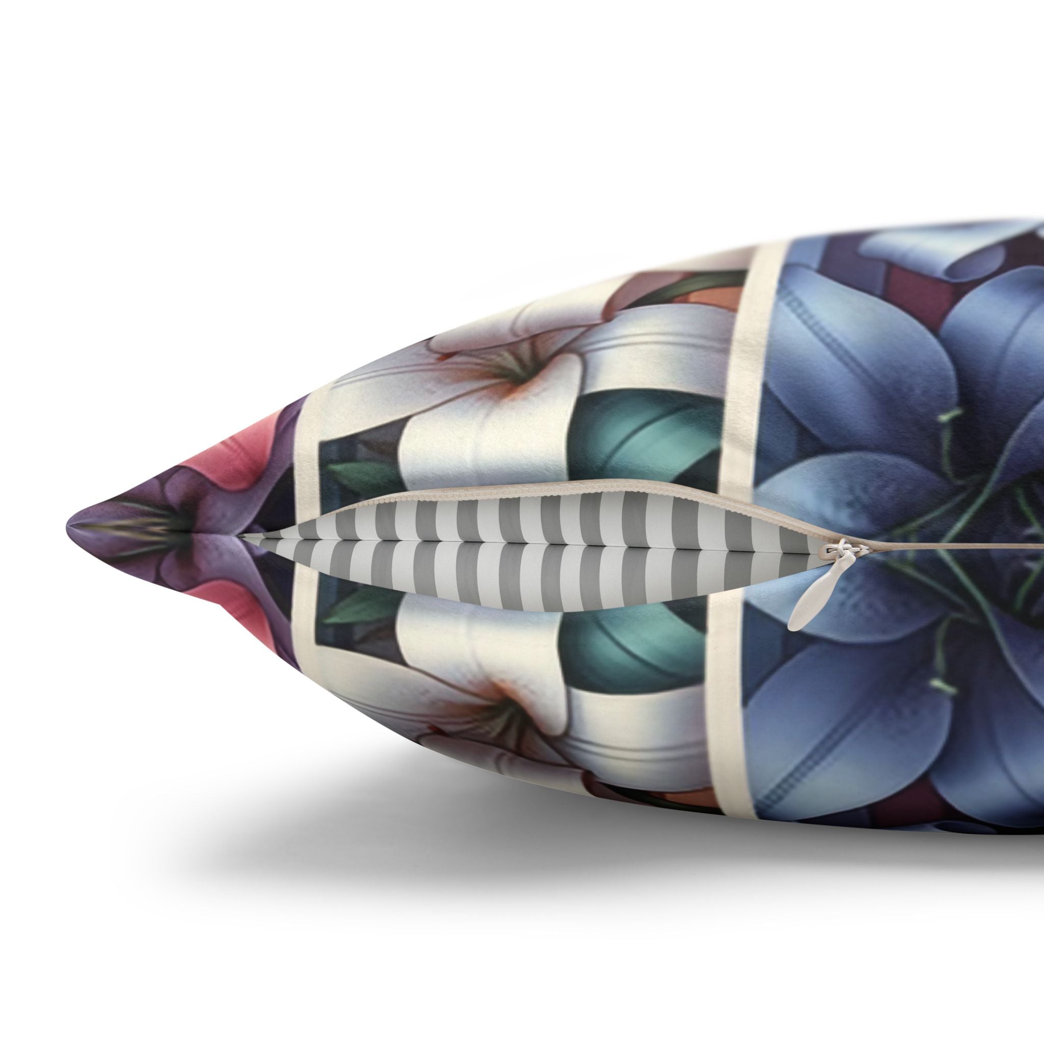 Lilies (in lines)- Suede Square Pillowcase