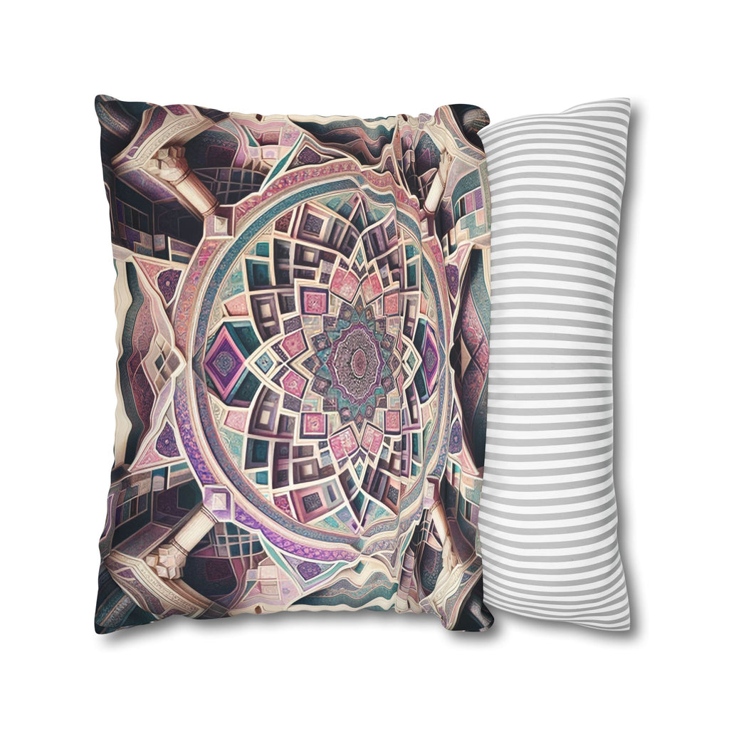 Persian Art (purple-grey) - Suede Square Pillowcase