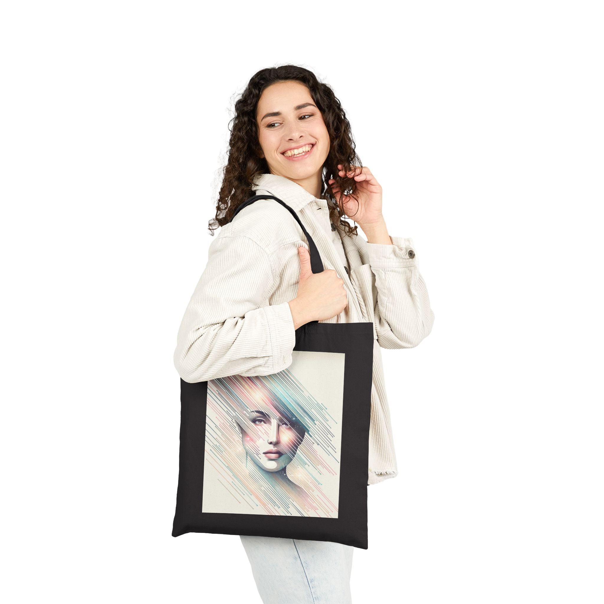 Artistic Face Design - Cotton Canvas Tote Bag