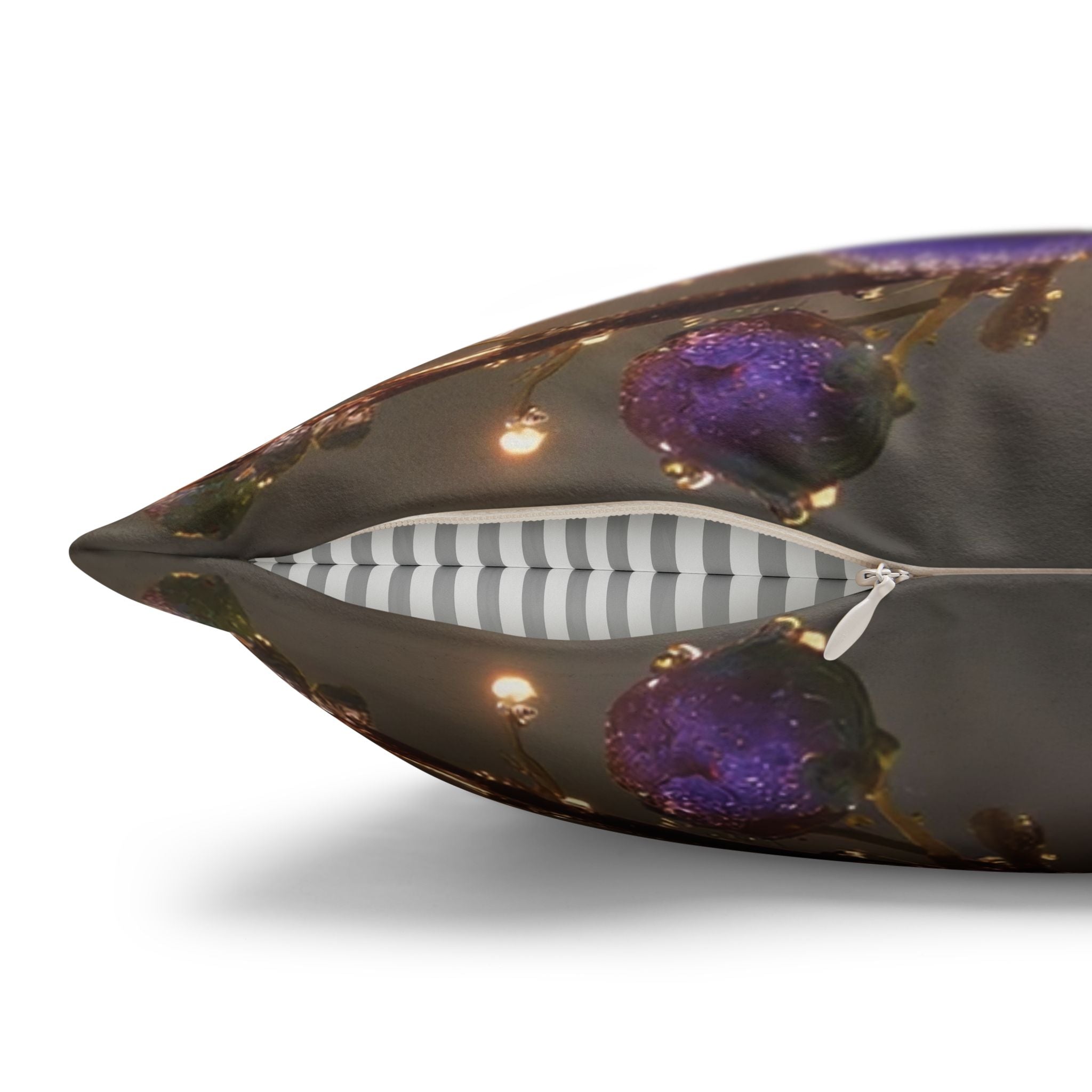 Purple and white flowers - Suede Square Pillowcase