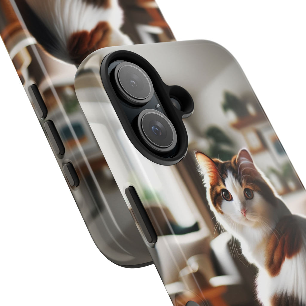 White-brown cat - Tough Phone Case