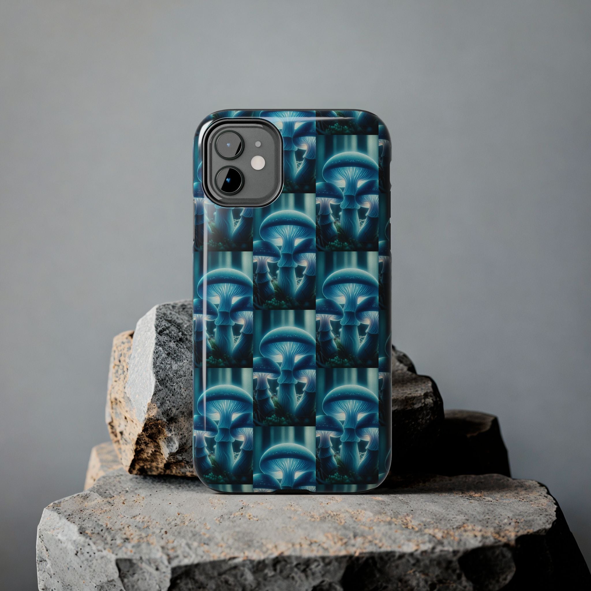 Blue Mushrooms - Tough Phone Case