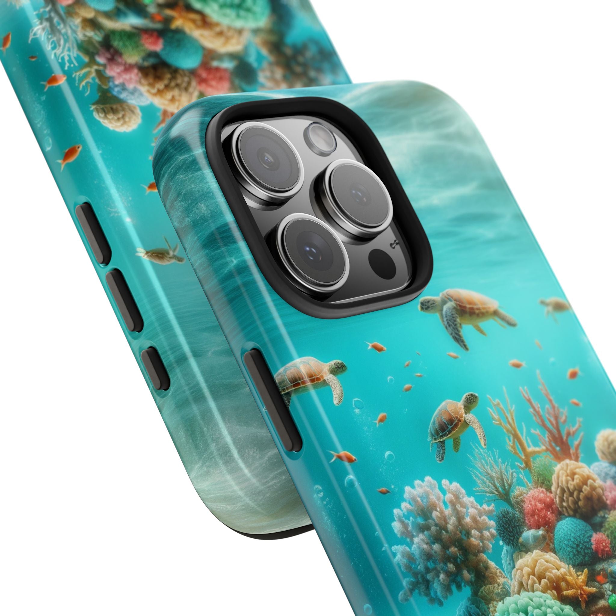 Phone Cases - Turtles on Coral Reef Design