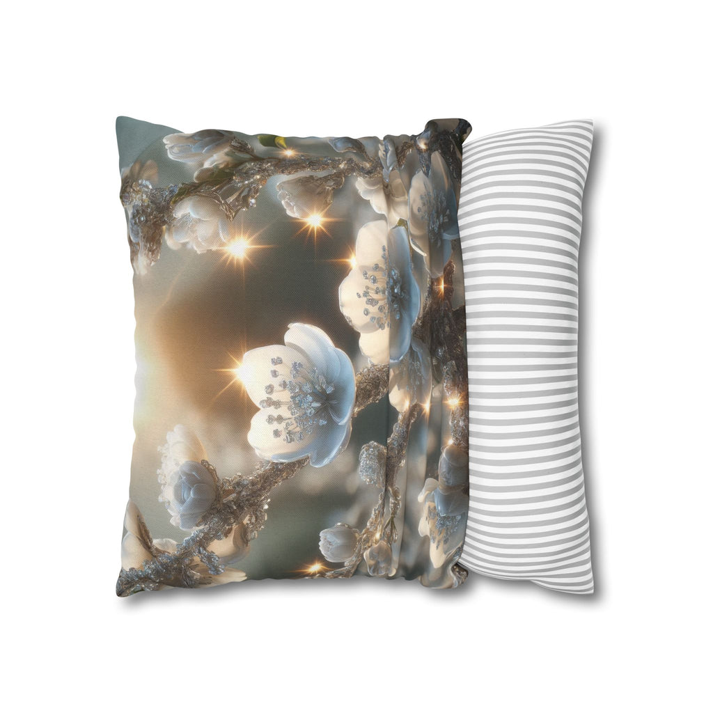 Small white flowers - Polyester Square Pillowcase