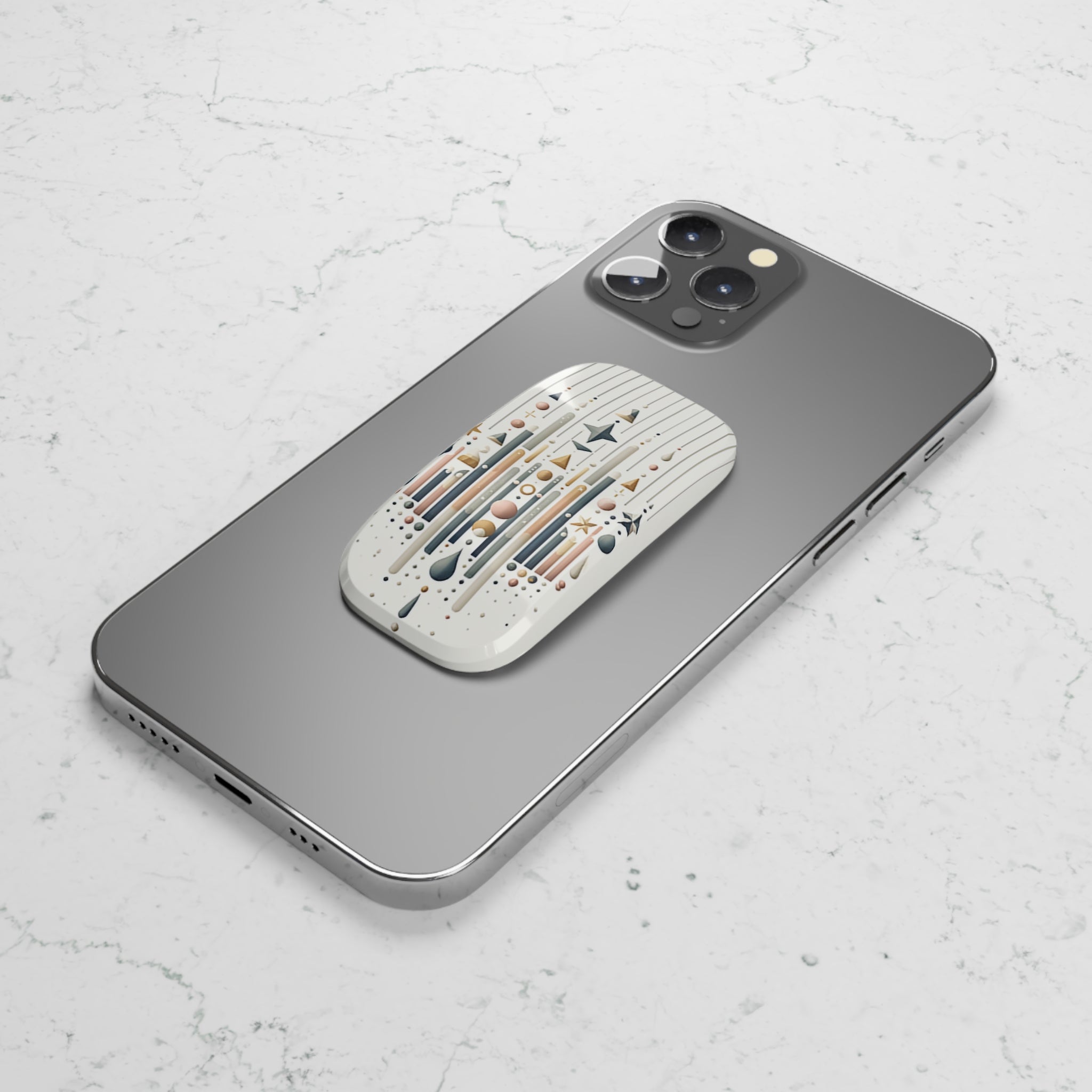 Pattern of stars and drops - Phone Click-On Grip