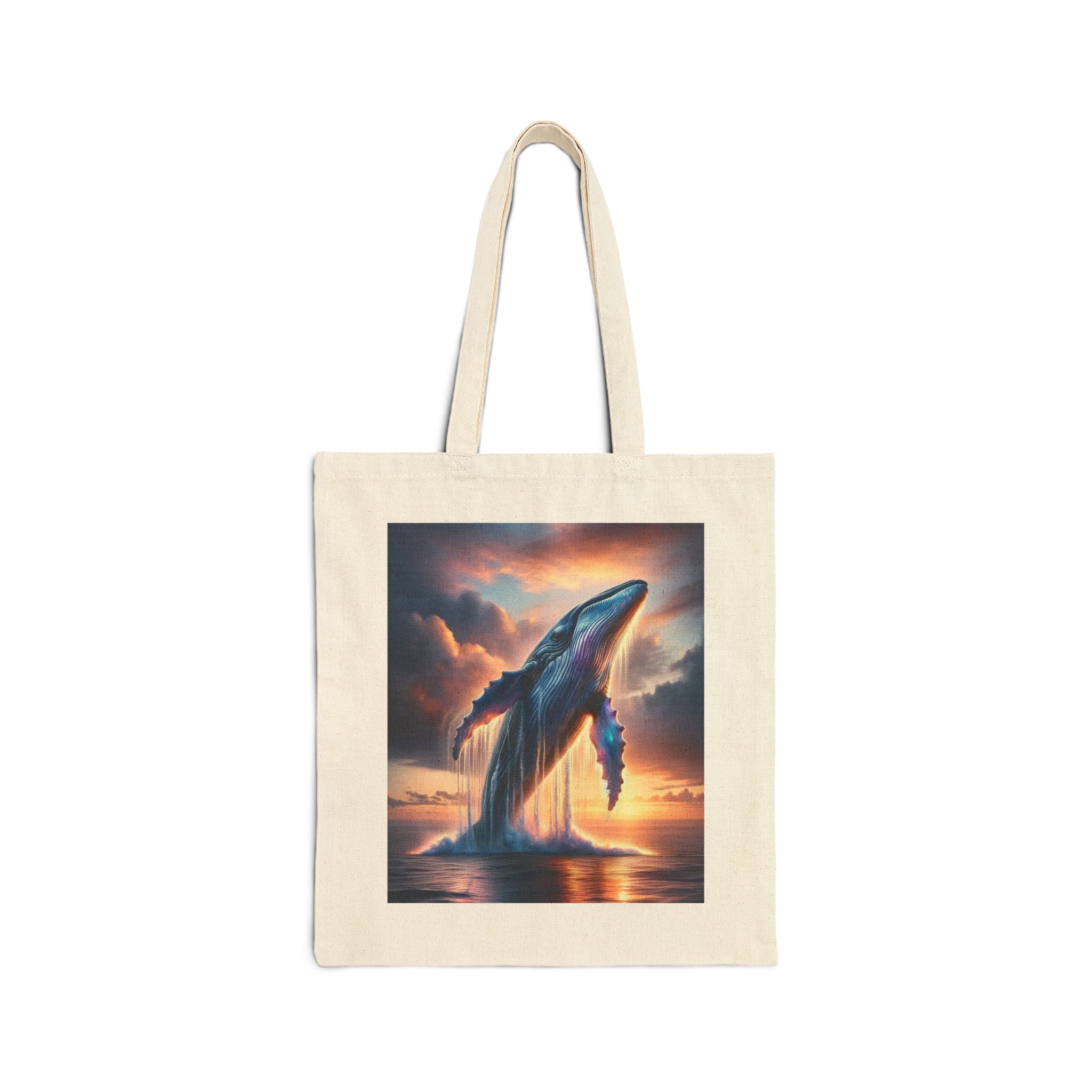 Whale Art - Cotton Canvas Tote Bag