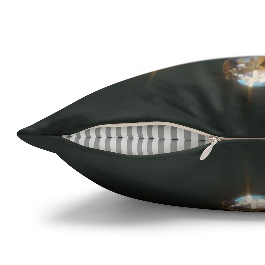 Shining diamond flowers - Suede Square Pillowcase