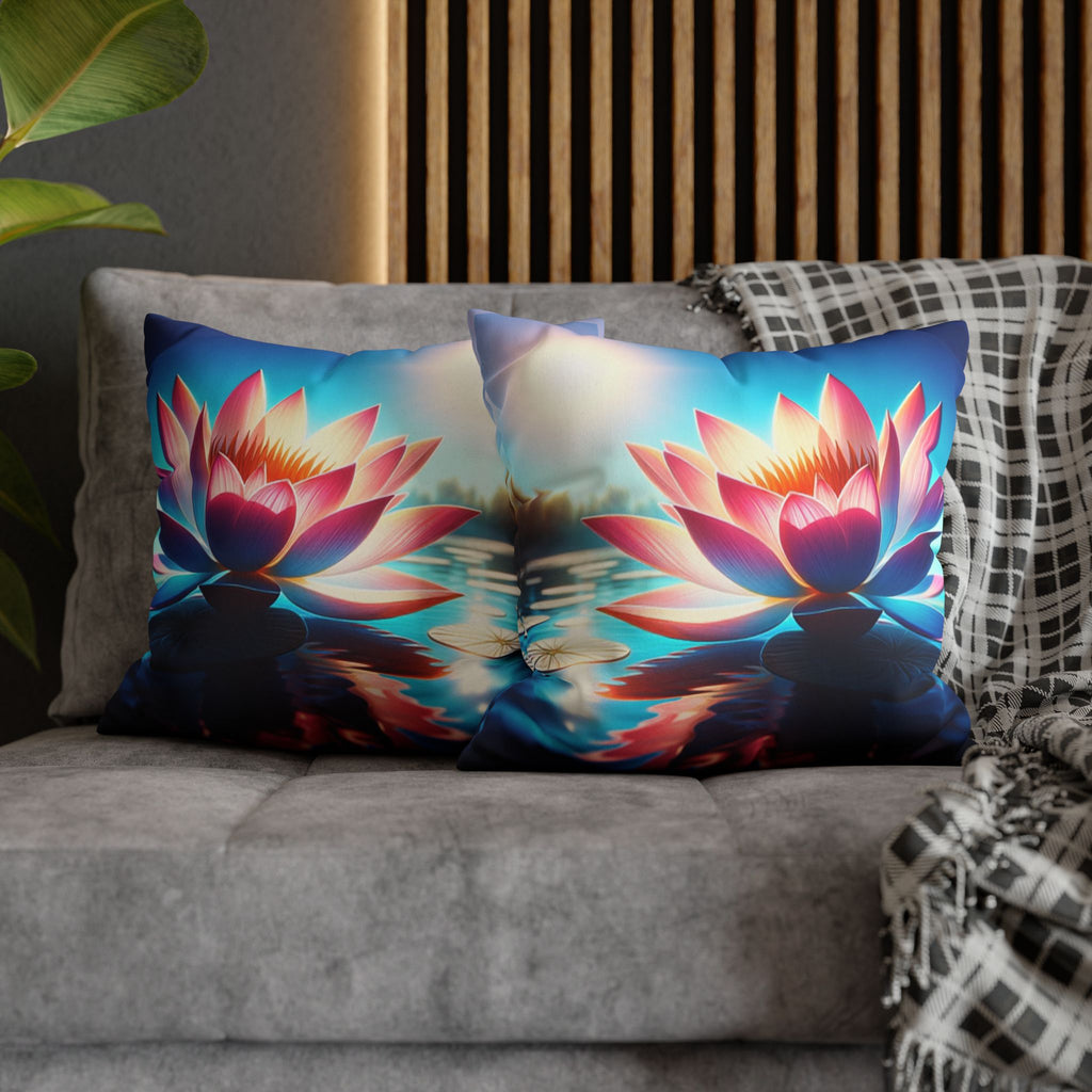 A big lotus flower - Suede Square Pillowcase