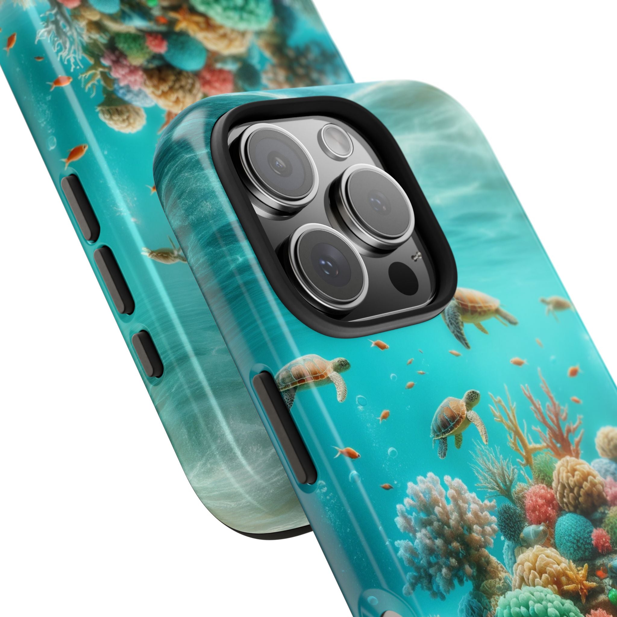 Phone Cases - Turtles on Coral Reef Design