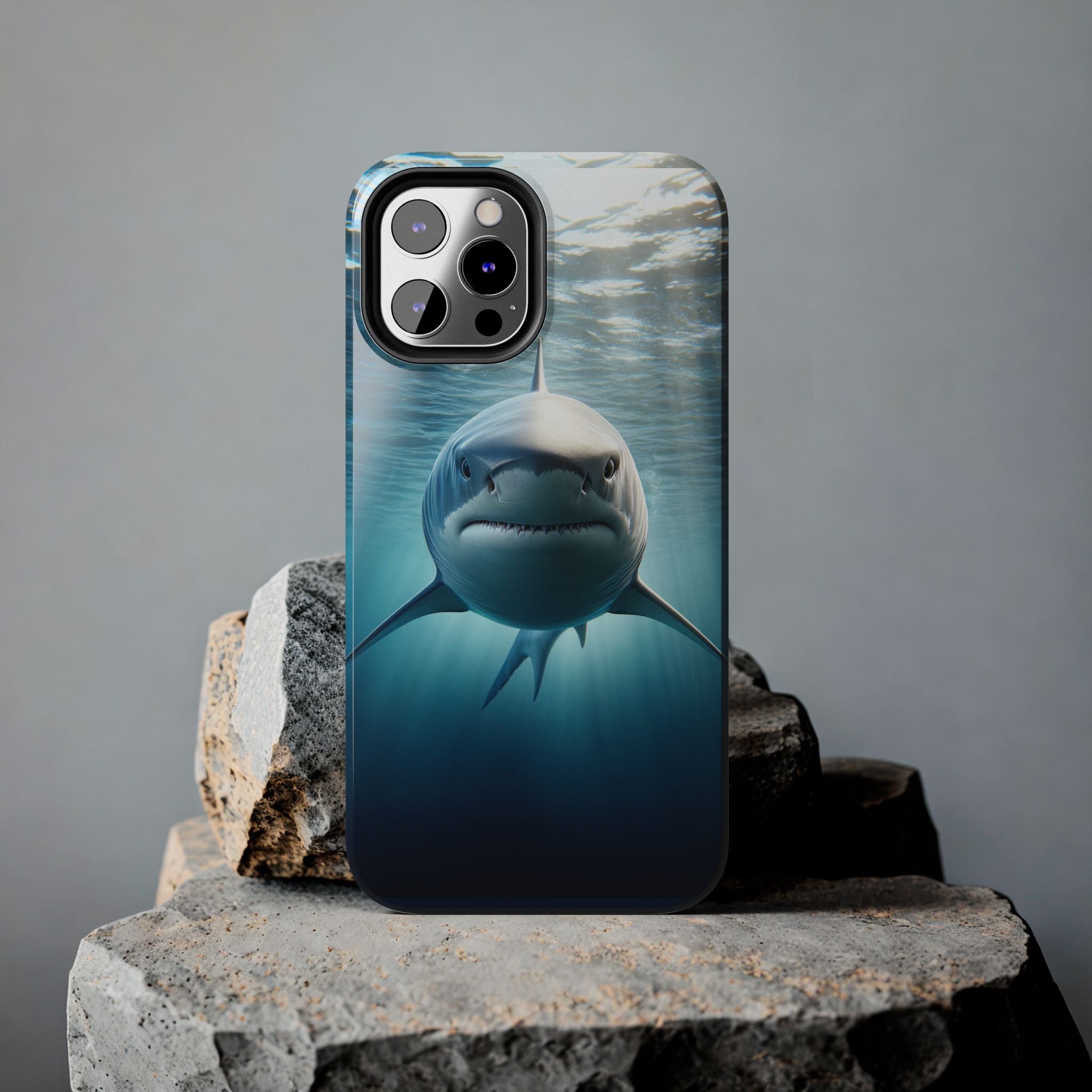 Curious shark - Tough Phone Case