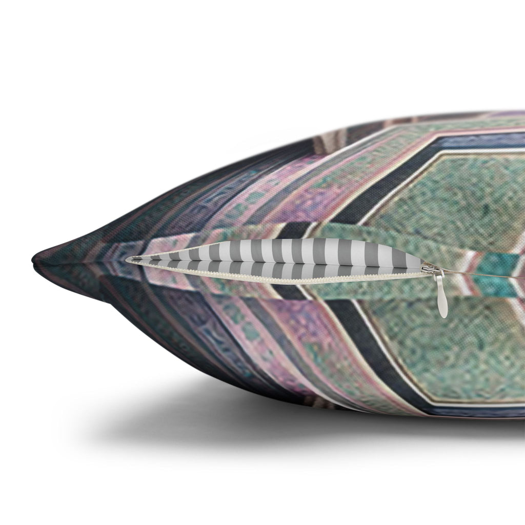 Persian art, grey-pink - Polyester Square Pillowcase