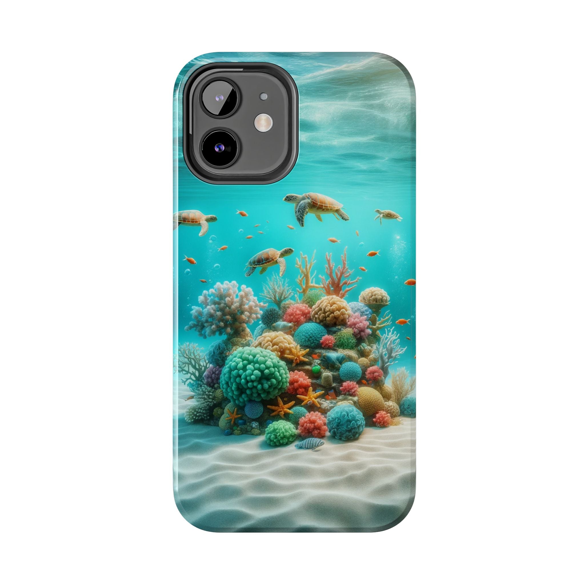 Phone Cases - Turtles on Coral Reef Design