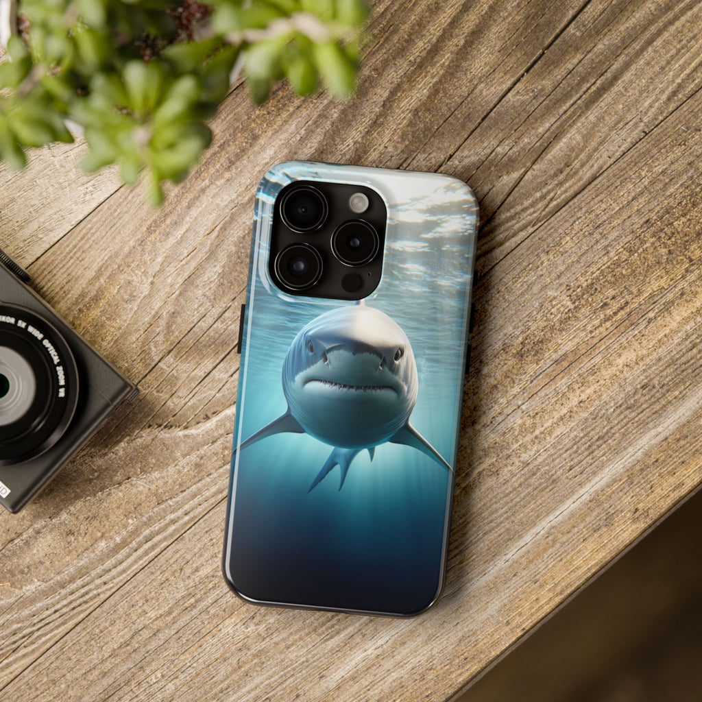 Curious shark - Tough Phone Case