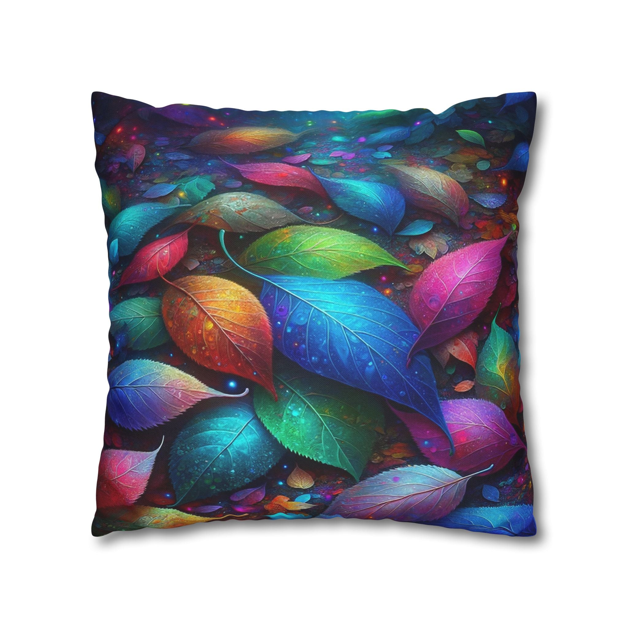 Magical, fantasy Leaves  - Polyester Square Pillowcase
