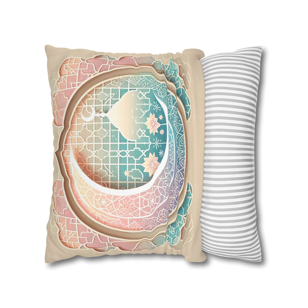 Islamic Art - peach coloured - Polyester Square Pillowcase