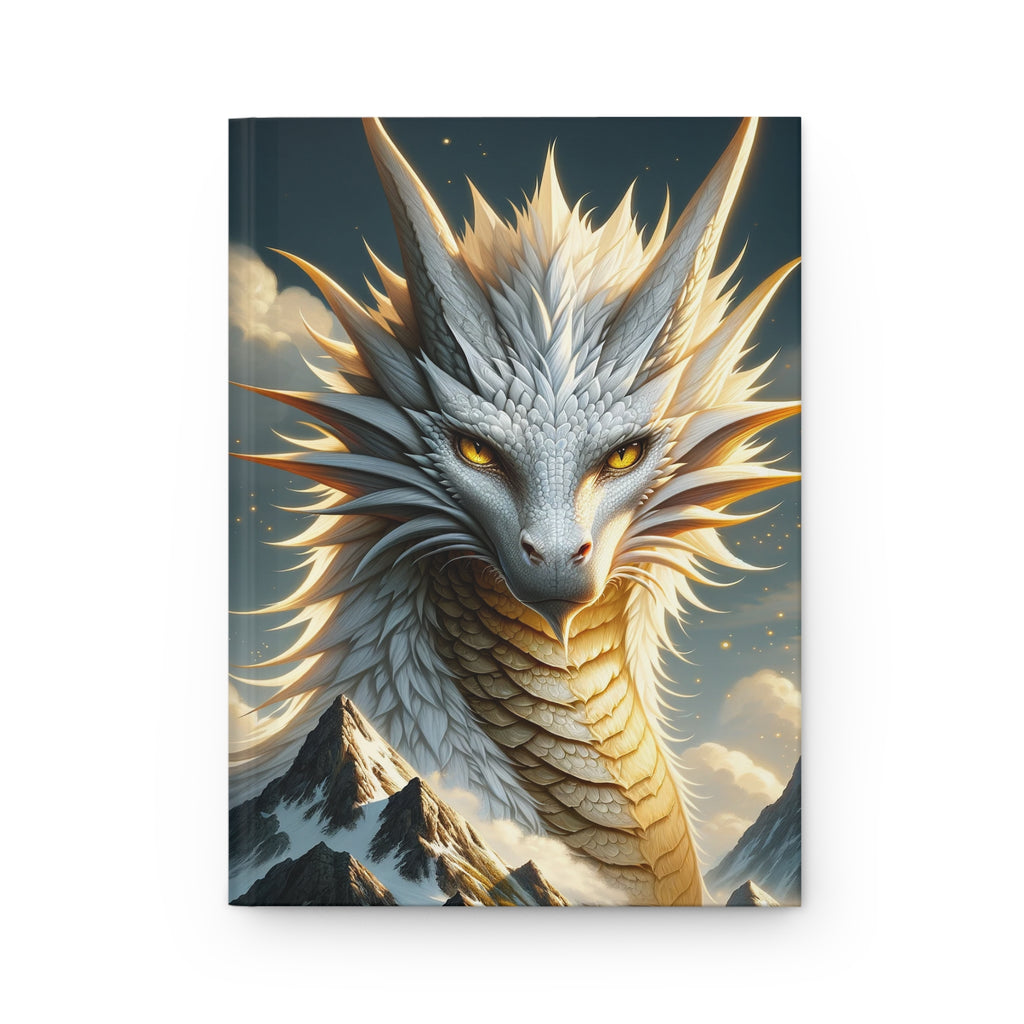 Golden-white dragon - Hardcover Notebook